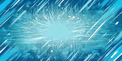 The primary subject of the image is a blue background with a white starburst pattern. The setting is a blue sky, and the visual style is digital art. The dominant colors are blue and white, creating a calm and serene atmosphere.