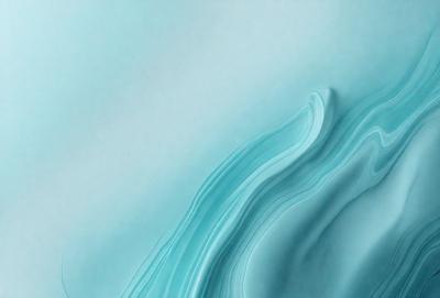 The primary subject of the image is a blue sheet of paper with a wave-like pattern on it. The setting is a white background, and the visual style appears to be a digital art or illustration. The dominant colors are blue and white, creating a calm and soothing atmosphere.