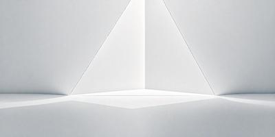 The primary subject of the image is a white triangle, which is the main object, scene, or focus of the image. The setting is a white background, which provides a clean and minimalist environment. The visual style is a photo, as it captures the triangle in its natural form. The colors and mood of the image are predominantly white, giving it a clean and simple appearance.