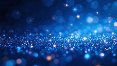 The primary subject of the image is a blue background with a pattern of bright, shining stars. The setting appears to be a night sky, with the stars being the main focus of the scene. The visual style of the image is a digital art or illustration, as the stars are depicted in a detailed and intricate manner. The colors and mood of the image are predominantly blue, with the bright stars adding a sense of warmth and energy to the scene.