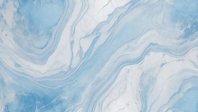 The primary subject of the image is a blue and white marbled tile. The setting is a bathroom, as indicated by the presence of the marbled tile. The visual style is a close-up of the tile, showcasing its intricate design. The dominant colors are blue and white, creating a calm and soothing atmosphere.