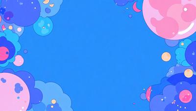 The primary subject of the image is a blue sky with clouds. The setting is a bright and sunny day, with the sky being the main focus of the image. The visual style is a digital art or illustration, as the sky is depicted with a vibrant and colorful appearance. The colors and mood of the image are lively and cheerful, with the blue sky and clouds creating a sense of tranquility and serenity.