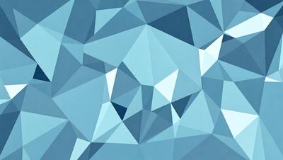 The primary subject of the image is a blue geometric pattern, which is the main focus of the image. The setting is a blue background, and the visual style is a digital art or illustration. The dominant colors are blue and white, creating a calm and soothing atmosphere.