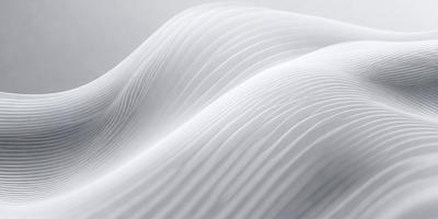 The primary subject of the image is a large, white, curved surface that resembles a wave or a mountain. The setting is a white background, which creates a clean and minimalist visual style. The image is a digital art or illustration, showcasing the artist's creativity and skill in crafting a unique and captivating design. The dominant colors are white, which gives the image a clean and serene atmosphere.