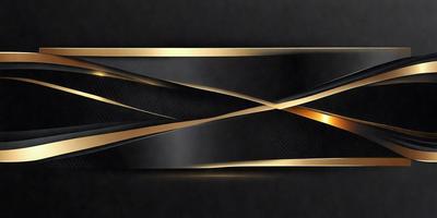 The primary subject of the image is a gold and black design, which appears to be a decorative piece or a piece of art. The setting is a black background, which provides a stark contrast to the gold and black design. The visual style of the image is a combination of digital art and illustration, as it features a detailed and intricate design. The colors and mood of the image are predominantly black and gold, creating a sense of elegance and sophistication.