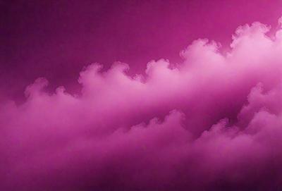 The primary subject of the image is a cloudy sky with a pink hue. The setting is a purple background, which adds to the overall atmosphere. The visual style is a combination of a photo and digital art, creating a unique and artistic representation of the cloudy sky. The colors and mood convey a sense of tranquility and beauty, as the pink clouds float gracefully against the purple background.