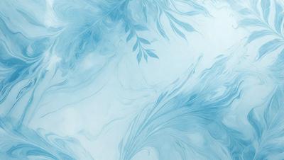 The primary subject of the image is a blue and white swirling pattern, which appears to be a digital art or illustration. The setting is a blue background, and the visual style is a combination of digital art and illustration. The dominant colors are blue and white, creating a calm and soothing atmosphere.