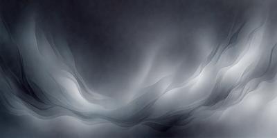 The primary subject of the image is a large, swirling mass of white smoke or mist. The setting is a dark, cloudy sky, which provides a dramatic backdrop for the smoke. The visual style of the image is a combination of photo and digital art, creating a striking and dynamic scene. The colors and mood of the image are predominantly dark and moody, with the white smoke contrasting against the dark sky.