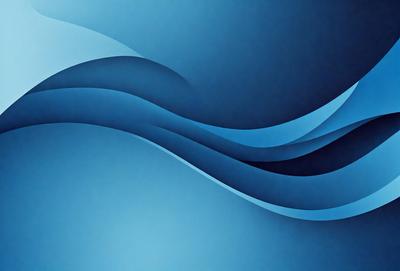 The primary subject of the image is a blue wave, which is the main focus of the scene. The setting is a blue background, which creates a visually appealing contrast with the wave. The visual style of the image is a digital art or illustration, as it is a well-crafted and detailed representation of the wave. The dominant colors in the image are blue and white, giving it a calm and serene atmosphere.