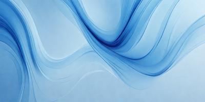 The primary subject of the image is a blue and white painting of a wave. The setting is a blue background, and the visual style appears to be a digital art or illustration. The dominant colors in the painting are blue and white, creating a serene and calming atmosphere.