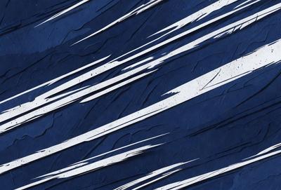 The primary subject of the image is a blue and white patterned surface, which appears to be a painting or a digital artwork. The setting is a blue background, and the visual style is a combination of digital art and painting. The colors and mood of the image are predominantly blue and white, creating a calm and serene atmosphere.