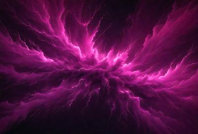 The primary subject of the image is a purple lightning bolt, which is the main object, scene, or focus of the image. The setting is a dark background, which creates a dramatic and moody atmosphere. The visual style is a digital art or illustration, as the lightning bolt is depicted in a detailed and artistic manner. The colors and mood of the image are predominantly purple, which adds to the dramatic and intense nature of the scene.