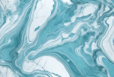 The primary subject of the image is a marble-like pattern, which is the main object, scene, or focus of the image. The setting or background features a blue and white marbled surface, which adds to the visual style of the image. The colors and mood of the image are predominantly blue and white, creating a serene and elegant atmosphere.