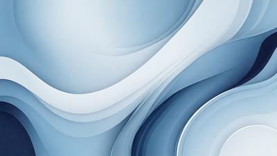 The primary subject of the image is a blue and white wave pattern. The setting is a blue background, and the visual style appears to be a digital art or illustration. The dominant colors are blue and white, creating a calm and serene atmosphere.