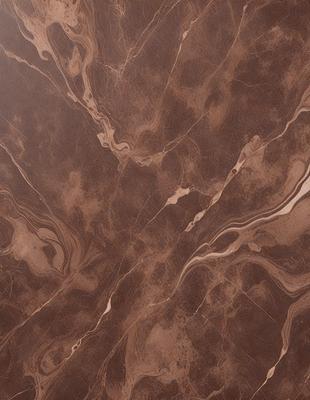 The primary subject of the image is a close-up of a marble surface, showcasing its intricate patterns and textures. The setting is a room with a brown marble wall, which adds to the overall atmosphere. The visual style is a close-up of the marble, emphasizing its details. The colors and mood of the image are warm and natural, with the brown marble providing a sense of elegance and sophistication.