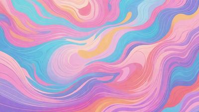 The primary subject of the image is a colorful, swirling pattern that resembles a painting or a digital artwork. The setting is a pink and blue background, which adds to the vibrant and lively atmosphere of the scene. The visual style is a combination of photo and digital art, creating a unique and eye-catching design. The colors and mood of the image are predominantly pink and blue, with a sense of movement and energy.