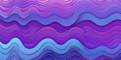 The primary subject of the image is a purple and blue wave pattern. The setting is a wall, and the visual style is a digital art or illustration. The dominant colors are purple and blue, creating a calm and soothing atmosphere.