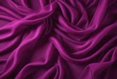 The primary subject of the image is a purple fabric, which is the main object, scene, or focus of the image. The setting or background is a purple fabric, and the visual style is a photo. The dominant colors and overall atmosphere are purple, creating a visually striking and elegant scene.
