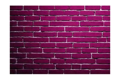 The primary subject of the image is a large brick wall painted in a deep shade of purple. The setting is a brick wall, and the visual style is a photo. The colors and mood of the image are predominantly purple, creating a moody and dramatic atmosphere.