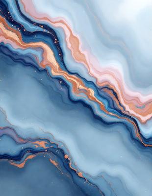 The primary subject of the image is a blue and gold swirl pattern, which appears to be a digital art or illustration. The setting is a blue and gold background, creating a visually striking contrast. The visual style is a combination of digital art and illustration, with the gold and blue colors creating a vibrant and lively atmosphere.