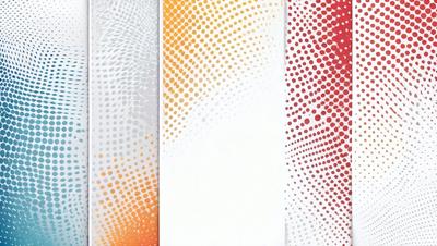 The primary subject of the image is a white wall with a pattern of dots. The setting is a room with a white wall, and the visual style is a patterned wallpaper. The dominant colors are white and orange, creating a warm and inviting atmosphere.
