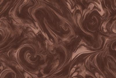 The primary subject of the image is a brown and white swirling pattern, which appears to be a piece of wood or a decorative surface. The setting is a wooden table, and the visual style is a close-up of the swirling pattern. The colors and mood of the image are warm and earthy, with the brown and white swirls creating a sense of depth and texture.