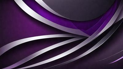 The primary subject of the image is a purple and silver design, which appears to be a pattern or a piece of digital art. The setting is a dark background, which contrasts with the purple and silver design. The visual style suggests that the image is a digital artwork or a pattern, rather than a photo or a traditional illustration. The colors and mood of the image are predominantly purple and silver, creating a modern and sophisticated atmosphere.