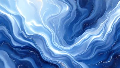 The primary subject of the image is a blue and white swirling pattern, which appears to be a digital art or illustration. The setting is a blue background, and the visual style is a combination of digital art and illustration. The dominant colors are blue and white, creating a calming and serene atmosphere.