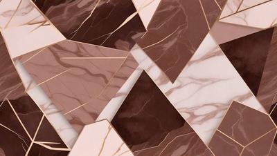 The primary subject of the image is a marble tile with a brown and white pattern. The setting is a wall, and the visual style is a close-up of the tile. The colors and mood of the image are predominantly brown and white, giving it a natural and elegant appearance.