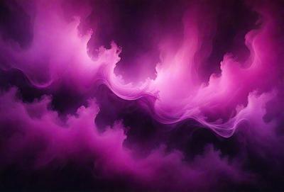 The primary subject of the image is a purple, pink, and white cloud. The cloud is the main focus of the image, and it is set against a dark background. The visual style of the image is a digital art or illustration, with the cloud appearing as a pattern or texture. The dominant colors in the image are purple, pink, and white, creating a calming and serene atmosphere.
