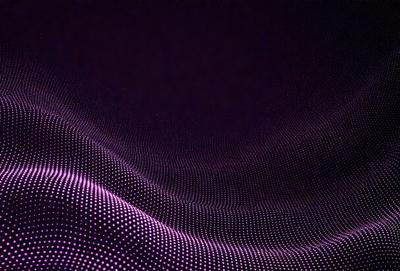 The primary subject of the image is a purple, swirling pattern that resembles a hologram. The setting is a dark background, which contrasts with the purple pattern. The visual style is a combination of digital art and illustration, creating a unique and captivating image. The colors and mood are predominantly purple, giving the image a calming and intriguing atmosphere.