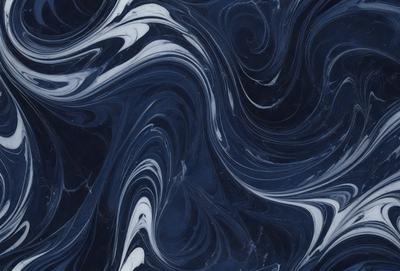 The primary subject of the image is a blue and white swirl pattern, which appears to be a digital art or illustration. The setting is a dark blue background, creating a contrasting effect with the swirl pattern. The visual style suggests that the image is a creative and artistic representation of a swirl pattern. The dominant colors are blue and white, giving the image a calming and soothing atmosphere.
