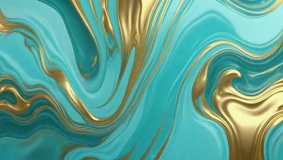 The primary subject of the image is a blue and gold swirl pattern, which appears to be a digital art or illustration. The setting is a blue background, and the visual style is a mix of digital art and gold textures. The dominant colors are blue and gold, creating a vibrant and eye-catching atmosphere.