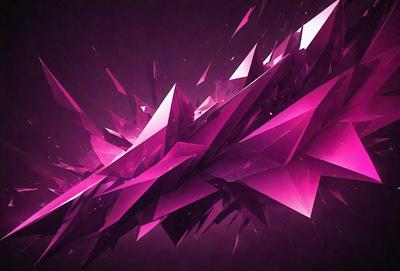 The primary subject of the image is a pink and purple geometric pattern. The setting is a dark background, which contrasts with the vibrant colors of the pattern. The visual style is a digital art or illustration, showcasing the intricate design of the pattern. The dominant colors are pink and purple, creating a lively and energetic atmosphere.