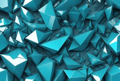 The primary subject of the image is a large number of blue triangles, which are arranged in a visually appealing manner. The setting is a blue background, which complements the blue triangles and adds to the overall visual style. The image is a digital artwork, showcasing the artist's creativity and skill in designing and arranging the triangles. The dominant colors are blue, and the overall atmosphere is one of harmony and balance.