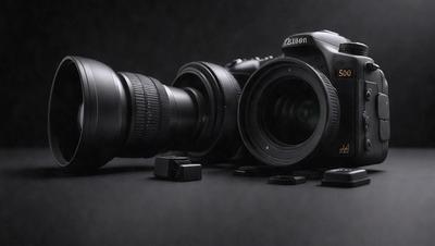 Primary subject: Camera lenses
Setting/background: Black background
Visual style: Photo
Colors and mood: Black and white