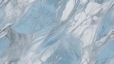 The primary subject of the image is a marble tile with a blue and white pattern. The setting is a bathroom, as indicated by the presence of the marble tile. The visual style is a close-up of the tile, showcasing its intricate design. The dominant colors are blue and white, creating a clean and elegant atmosphere.