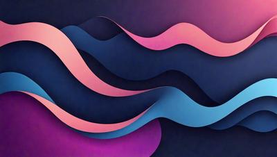 The primary subject of the image is a blue and purple wave pattern. The setting is a dark background, which contrasts with the vibrant colors of the wave pattern. The visual style is a digital art or illustration, as the wave pattern appears to be a design or a piece of artwork. The dominant colors are blue and purple, creating a calming and soothing atmosphere.