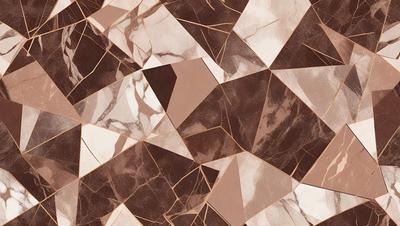 The image features a brown and white marble patterned floor. The floor is made up of various shapes and sizes of marble tiles, creating a visually appealing and unique design. The combination of brown and white colors adds a sense of warmth and sophistication to the space. The overall atmosphere of the image is elegant and inviting.