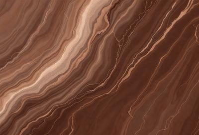 The primary subject of the image is a close-up of a marbled stone surface. The setting is a natural environment, with the stone surface being the main focus of the image. The visual style is a close-up, which emphasizes the intricate patterns and textures of the marbled stone. The colors and mood of the image are warm and earthy, with the marbled stone surface providing a natural and organic aesthetic.