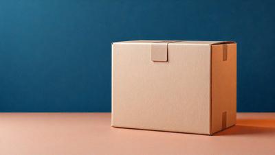 The primary subject of the image is a brown cardboard box. The box is placed on a pink surface, which serves as the background. The visual style of the image is a photo, capturing the details of the box and the surface it is placed on. The colors in the image are predominantly brown and pink, creating a warm and inviting atmosphere.
