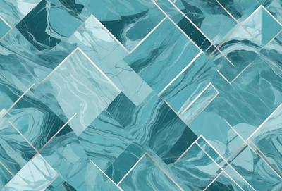 The primary subject of the image is a blue and white marble tile pattern. The setting is a blue and white marble tile wall, which serves as the background. The visual style is a close-up of the tile pattern, showcasing the intricate design. The colors and mood of the image are predominantly blue and white, creating a clean and elegant atmosphere.