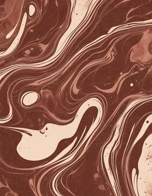 The primary subject of the image is a close-up of a marbled surface, which appears to be a patterned wallpaper or a textured wall. The setting is indoors, with the marbled surface being the main focus of the image. The visual style is a close-up, which emphasizes the intricate details of the marbled surface. The colors and mood of the image are predominantly brown, giving it a warm and earthy atmosphere.