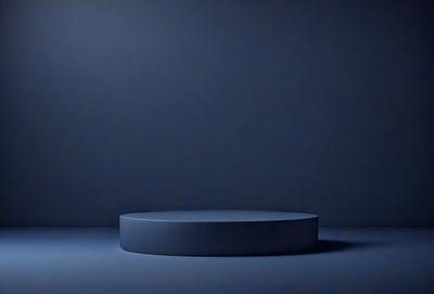 The primary subject of the image is a blue circle, which is the main object, scene, or focus of the image. The setting or background is a blue wall, and the visual style appears to be a photo. The dominant colors and overall atmosphere are blue and dark, creating a moody and dramatic scene.
