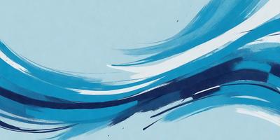 The primary subject of the image is a painting of a wave. The setting is a blue background, which adds to the overall atmosphere. The visual style is a combination of digital art and illustration, creating a dynamic and vibrant scene. The dominant colors are blue and white, which contribute to the calming and serene mood of the painting.