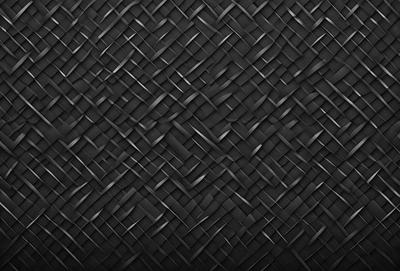 The primary subject of the image is a black and white patterned surface, which appears to be a woven or knitted material. The setting is a black background, which contrasts with the patterned surface. The visual style is a close-up of the patterned surface, showcasing the intricate details of the weave or knit. The colors and mood of the image are predominantly black and white, giving it a classic and timeless feel.