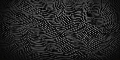 The primary subject of the image is a black and white patterned surface, which appears to be a textured wall or a piece of artwork. The setting is a dark background, which contrasts with the patterned surface. The visual style is a combination of a photo and a digital artwork, creating a unique and intriguing appearance. The colors and mood of the image are predominantly dark and moody, with the black and white pattern adding a sense of depth and complexity to the scene.