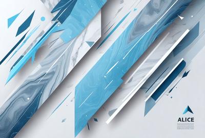 The primary subject of the image is a blue and white patterned design. The setting is a white background, and the visual style appears to be a digital art or illustration. The dominant colors are blue and white, creating a calm and soothing atmosphere.