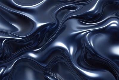 The primary subject of the image is a close-up of a blue, swirling, and flowing pattern. The setting is a black background, which contrasts with the blue pattern. The visual style appears to be a digital art or illustration, as the pattern is intricate and detailed. The colors and mood of the image are predominantly blue, creating a sense of calmness and tranquility.