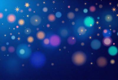 The primary subject of the image is a brightly lit, colorful background featuring a multitude of stars. The setting is a dark, starry night, with the stars creating a vibrant and lively atmosphere. The visual style is a combination of a photo and digital art, as the image captures the beauty of the night sky while also showcasing the intricate patterns created by the stars. The colors and mood of the image are predominantly blue and purple, with the stars adding a touch of white and yellow